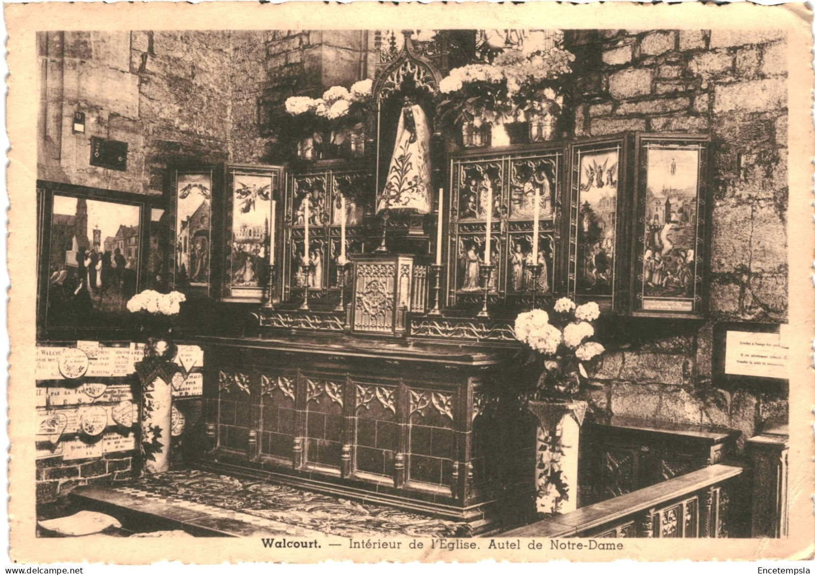 CPA Carte Postale Belgique Walcourt  Intérieur De L'église Autel Notre Dame 1942 VM76969 - Walcourt