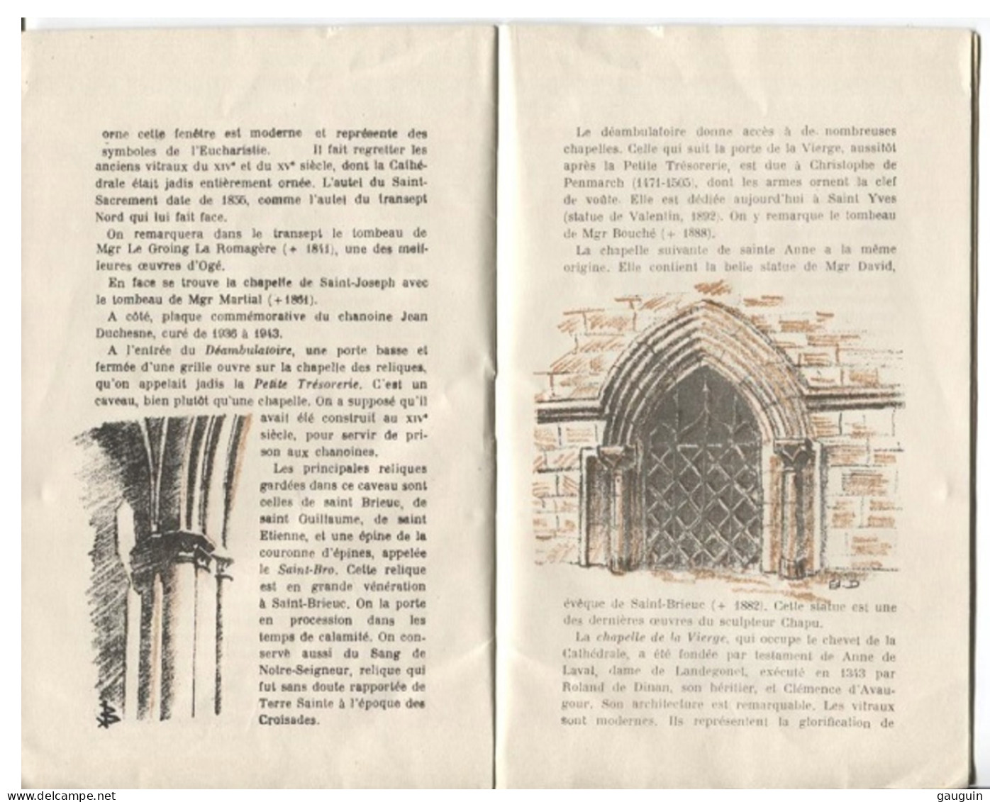 St BRIEUC - "Une Heure Dans La Cathédrale " De Maurice MESNARD - Illustrations Routiers Du Clan Du Rouvre - 1947 - Bretagne