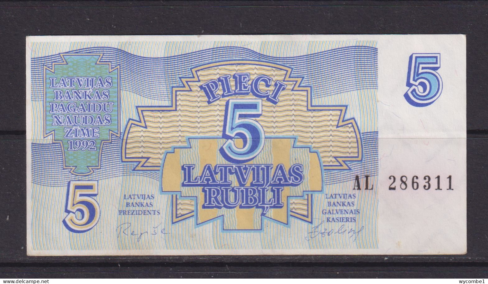 LATVIA - 1992 5 Rubli Circulated Banknote - Letland