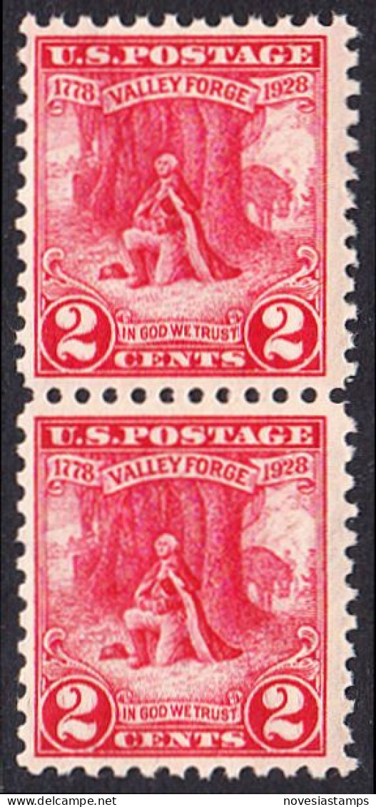 !a! USA Sc# 0645 MNH Vert.PAIR (a3) - Valley Forge - Unused Stamps