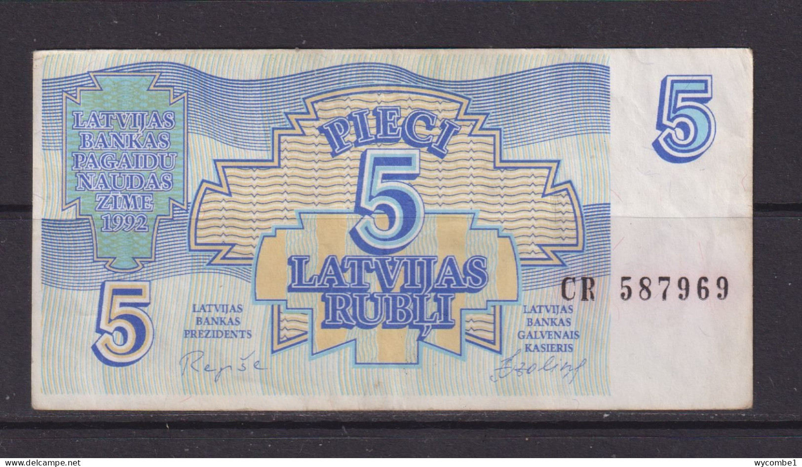 LATVIA - 1992 5 Rubli Circulated Banknote - Letland