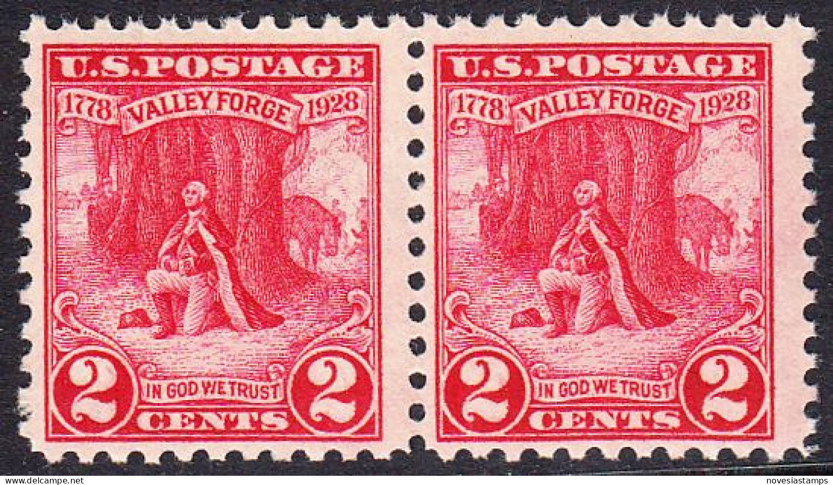 !a! USA Sc# 0645 MNH Horiz.PAIR (a2) - Valley Forge - Nuevos