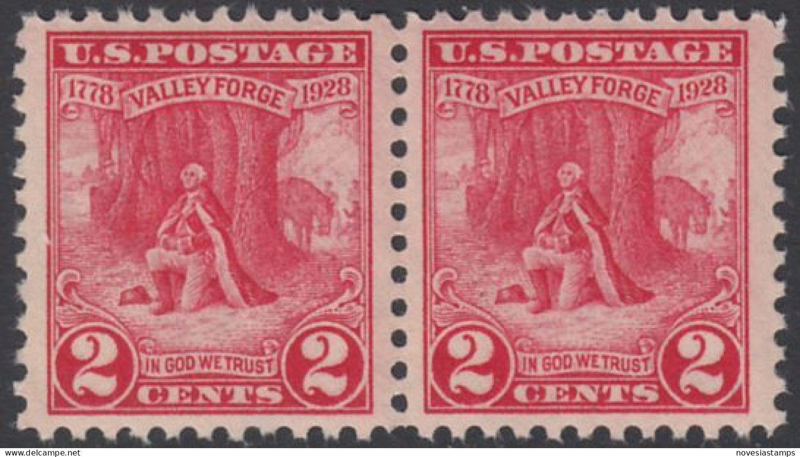 !a! USA Sc# 0645 MNH Horiz.PAIR (a3) - Valley Forge - Neufs