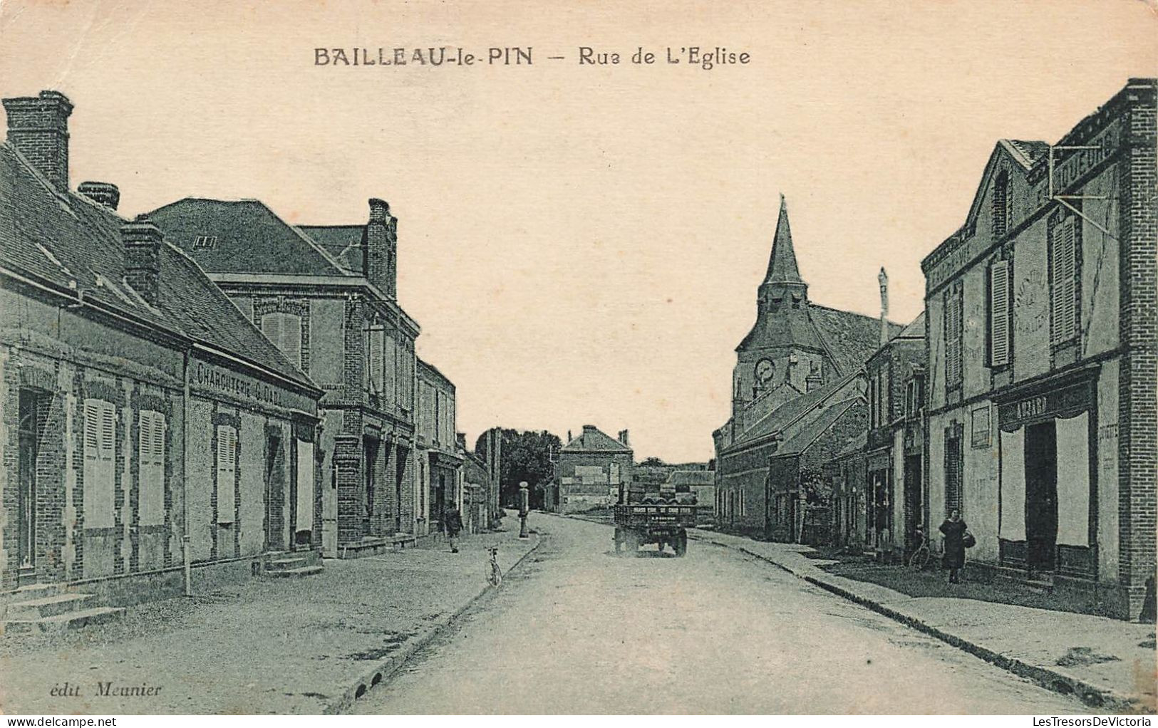 FRANCE - Bailleau Le Pin - Vue Sur La Rue De L'église - Carte Postale Ancienne - Sonstige & Ohne Zuordnung
