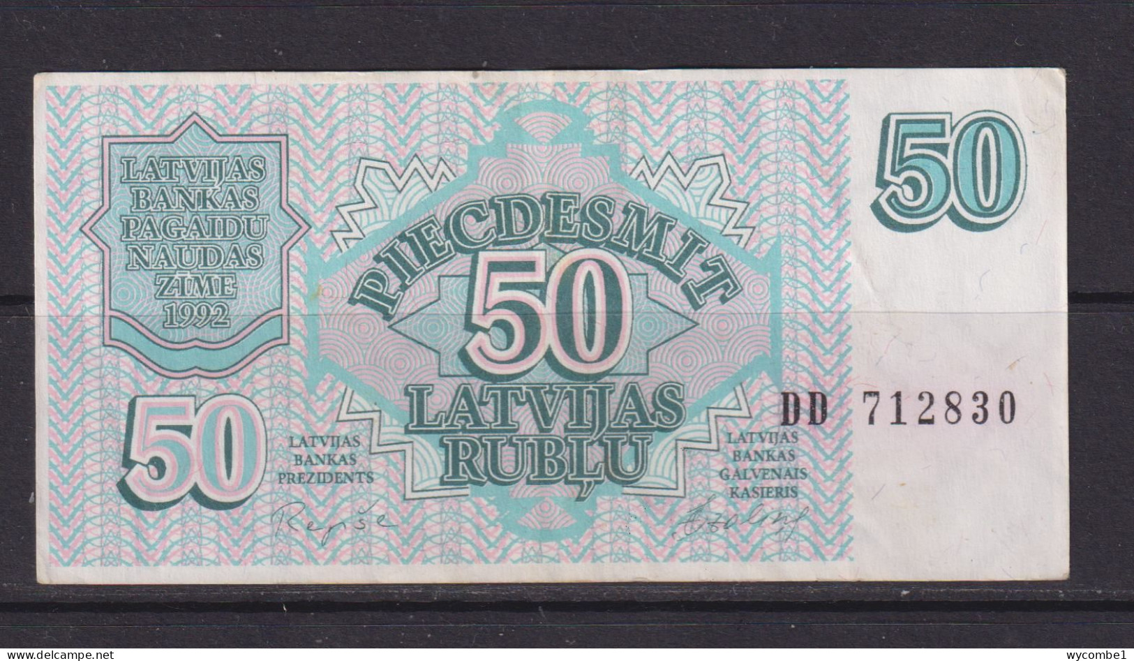 LATVIA - 1992 50 Rublu Circulated Banknote - Latvia