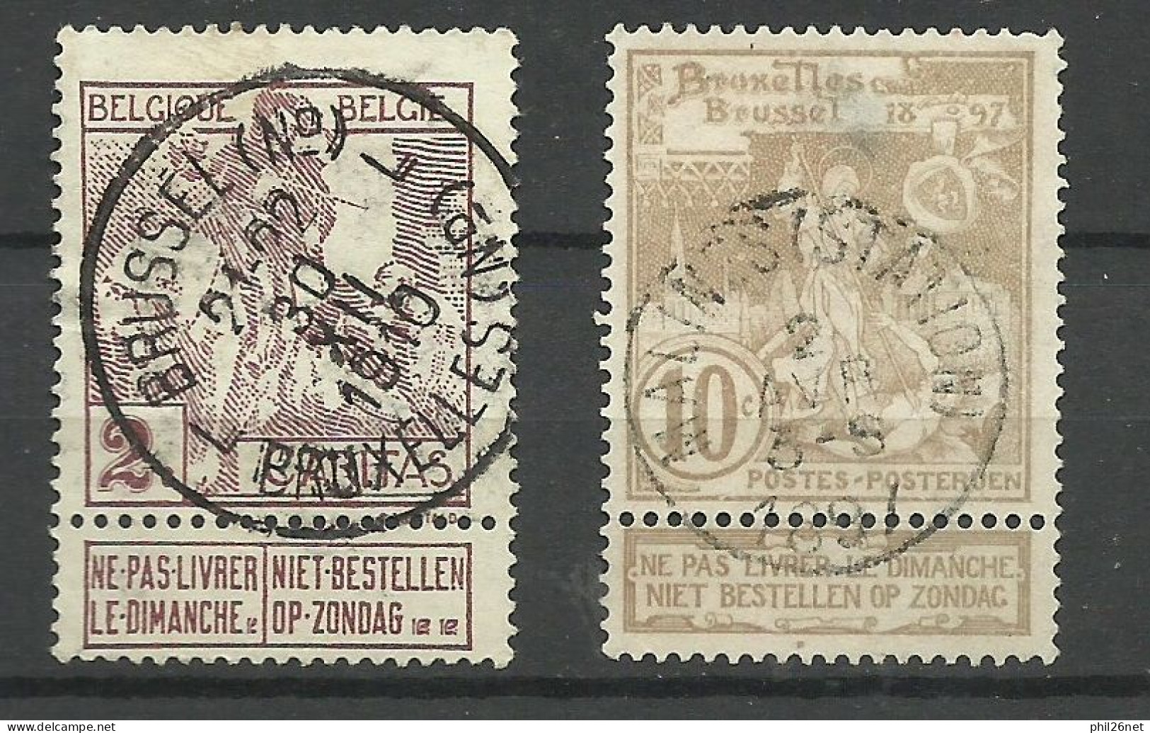 Belgique   N° 72  Et 85       Oblitérés  B/ TB   Voir Scans  Soldé ! ! ! - 1894-1896 Exposiciones