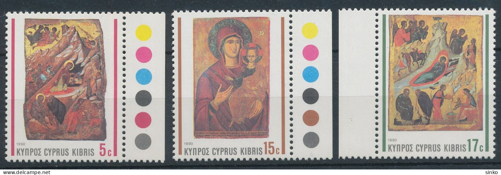 1990. Cyprus - Religions - Quadri