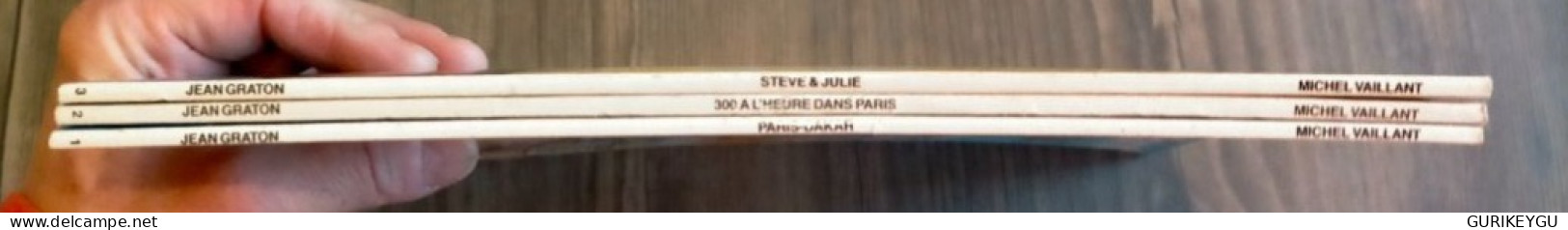 MICHEL VAILLANT N° 1.2.3 - 300 à L'heure Dans Paris-DAKAR STEVE Et JULIE JEAN GRATON  1983/1984 BD Souple - Michel Vaillant