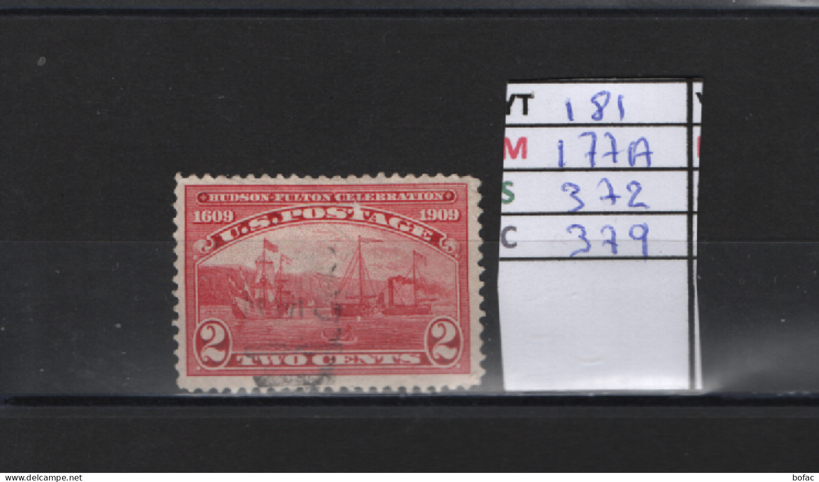 PRIX FIXE Obl 181 YT 177A MIC 372 SCOT 379 GIB Le Clermont & Le Halve Moen 1909 Etats Unis 58/06 - Used Stamps