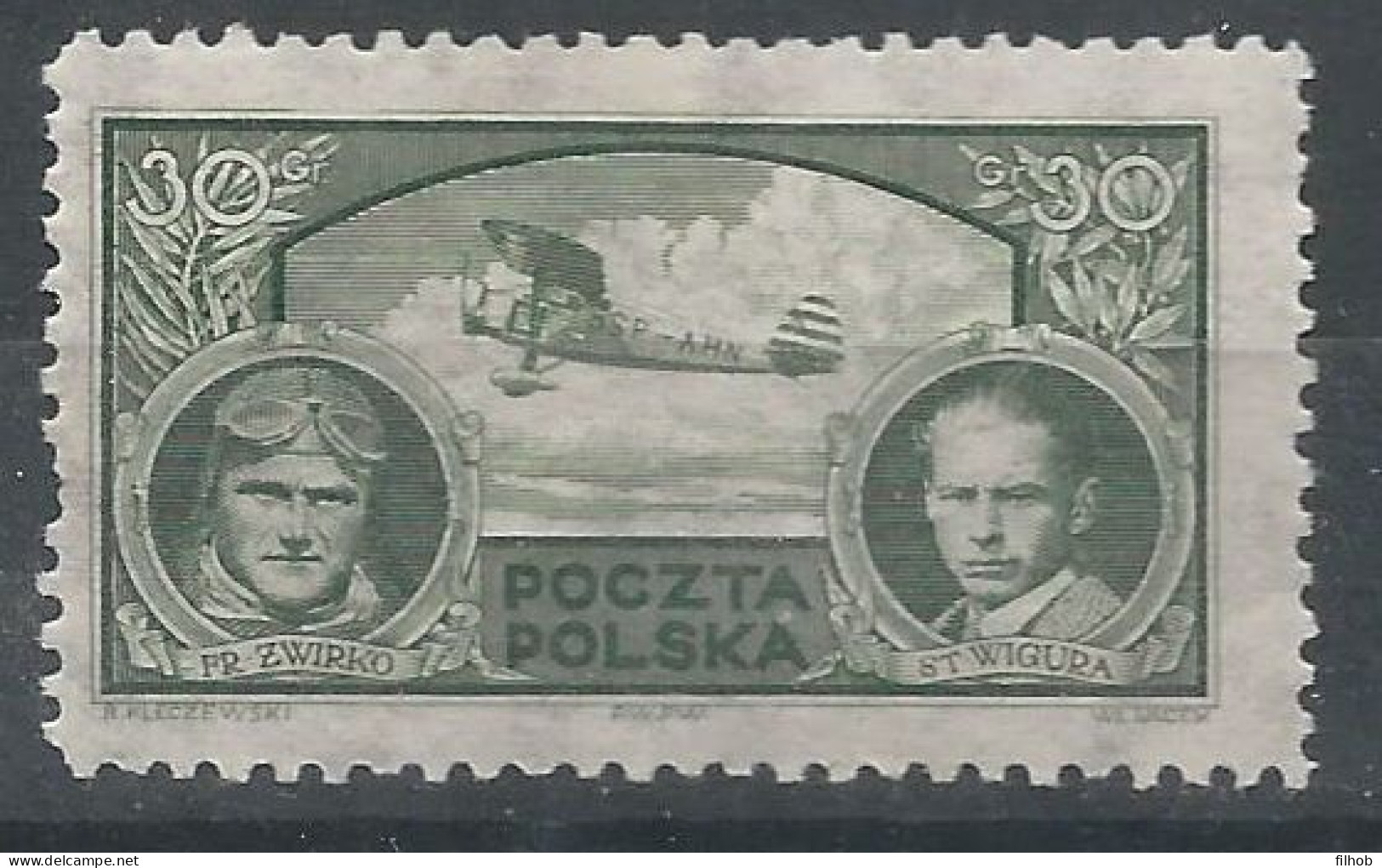 Poland Stamps MNH ZC 259: Sport Challenge 1933 F.Zwirko S.Wigura - Neufs