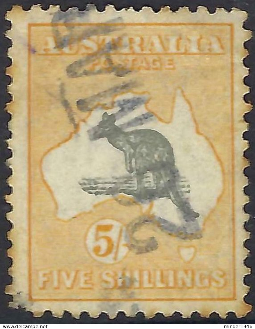 AUSTRALIA 1932 KGV 5s Kangaroo, Grey & Yellow-Orange SG135 Used - Gebraucht