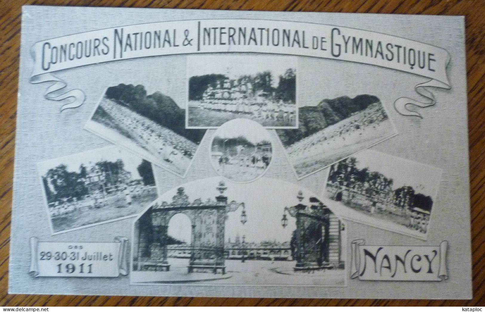 CARTE  - NANCY - CONCOURS INTERNATIONAL DE GYMNASTIQUE JUILLET 1911 - SCAN RECTO/VERSO - Ginnastica