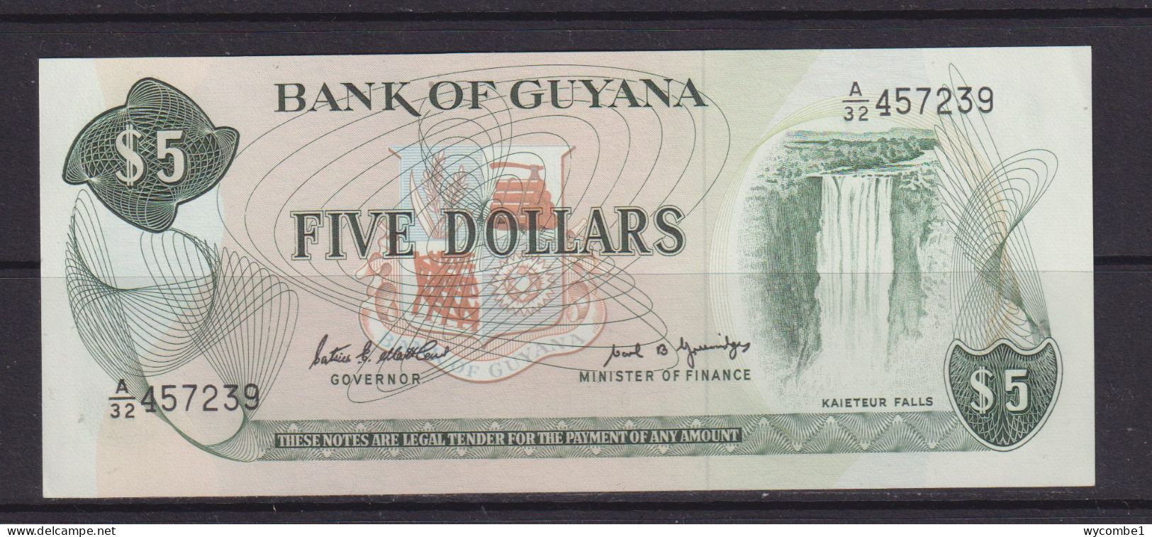 GUYANA - 1992 5 Dollars UNC Banknote - Guyana