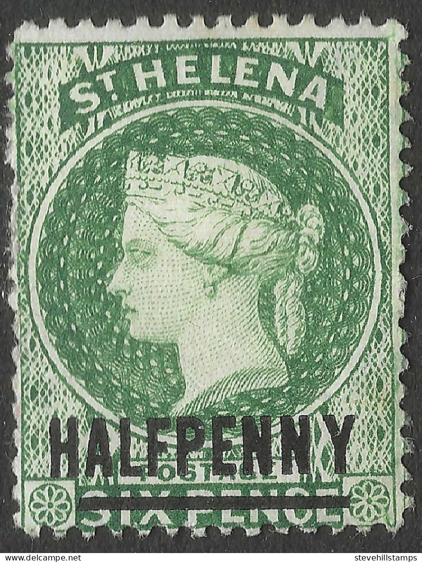 St Helena. 1884-94 QV. ½d (14½mm) MH. SG 36 - Saint Helena Island