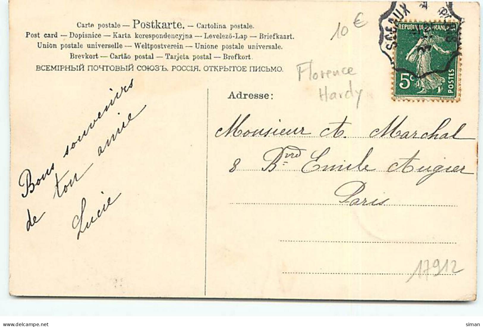 N°17912 - Florence Hardy - Enfants Avec Des Fleurs Se Promenant - Hardy, Florence