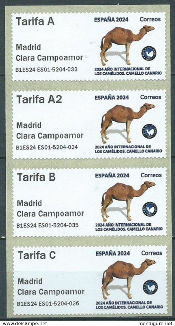 ESPAGNE SPANIEN SPAIN ESPAÑA 2024 ATM INTERNATIONAL YEAR OF CAMELS: CANARY CAMEL CAMELLO CANARIO MADRID CLARA CAMPOAMOR - Servizi