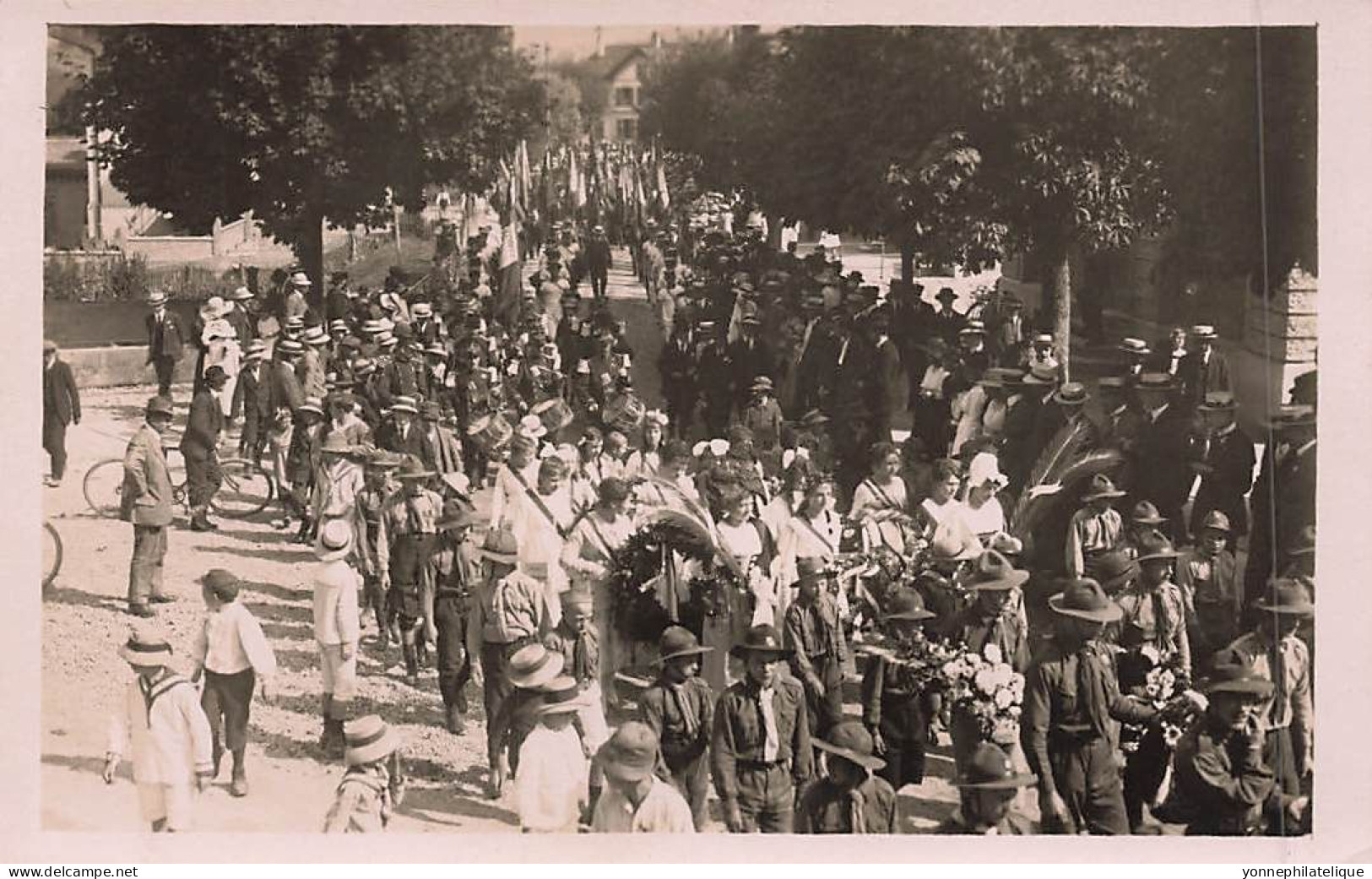 TOP - SUISSE - BE - MOUTIER - Lot De 5 Cartes Photos Défilé 7 Septembre 1919 à Identifier - (Sui-29) - Moutier