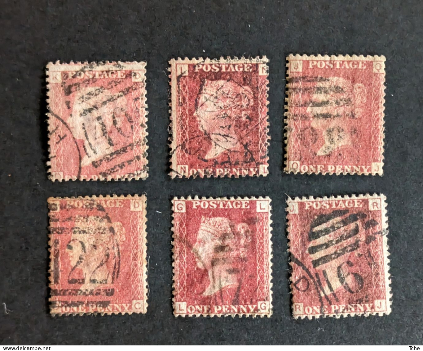 Grande Bretagne Oblitérés N YT 26 Pl 143,44,45,46,47,48 - Used Stamps