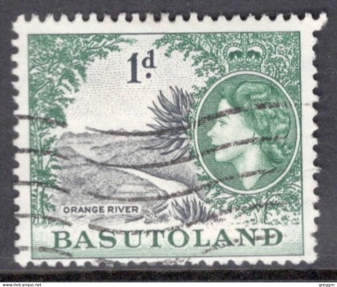 Basutoland 1954 Single 1d Stamp From The Queen Elizabeth Definitive Set In Fine Used. - 1933-1964 Kronenkolonie