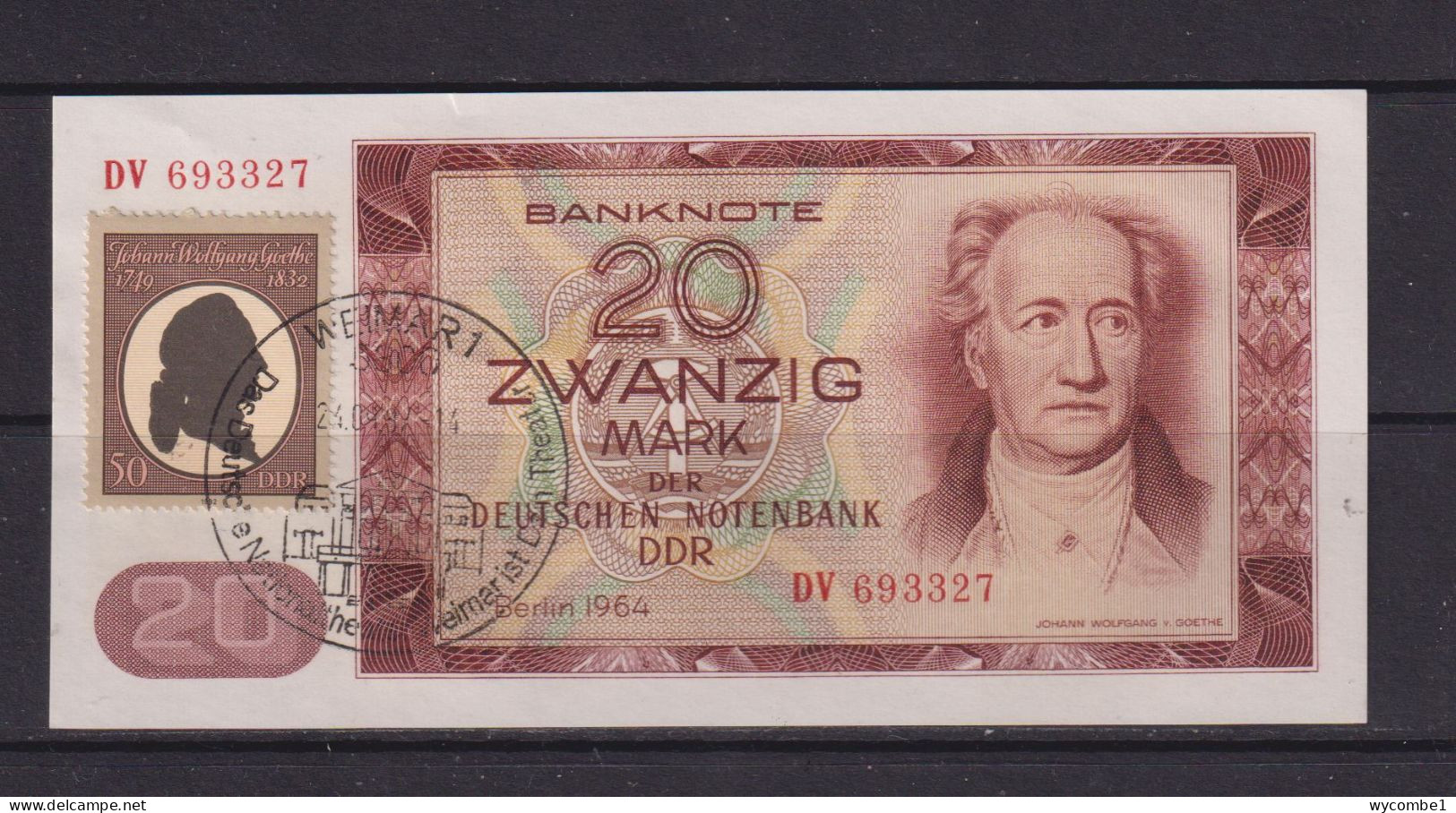 EAST GERMANY - 1964 20 Mark Mozart Commemorative UNC Banknote - [15] Commemoratives & Special Issues