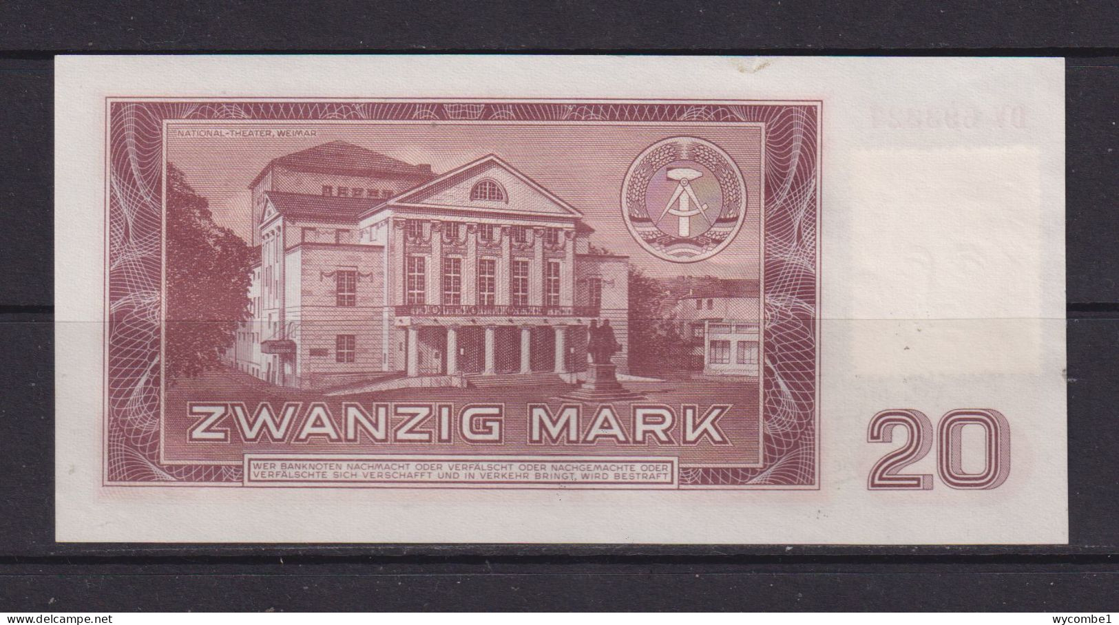 EAST GERMANY - 1964 20 Mark Mozart Commemorative UNC Banknote - [15] Commemorativi & Emissioni Speciali Collezionisti