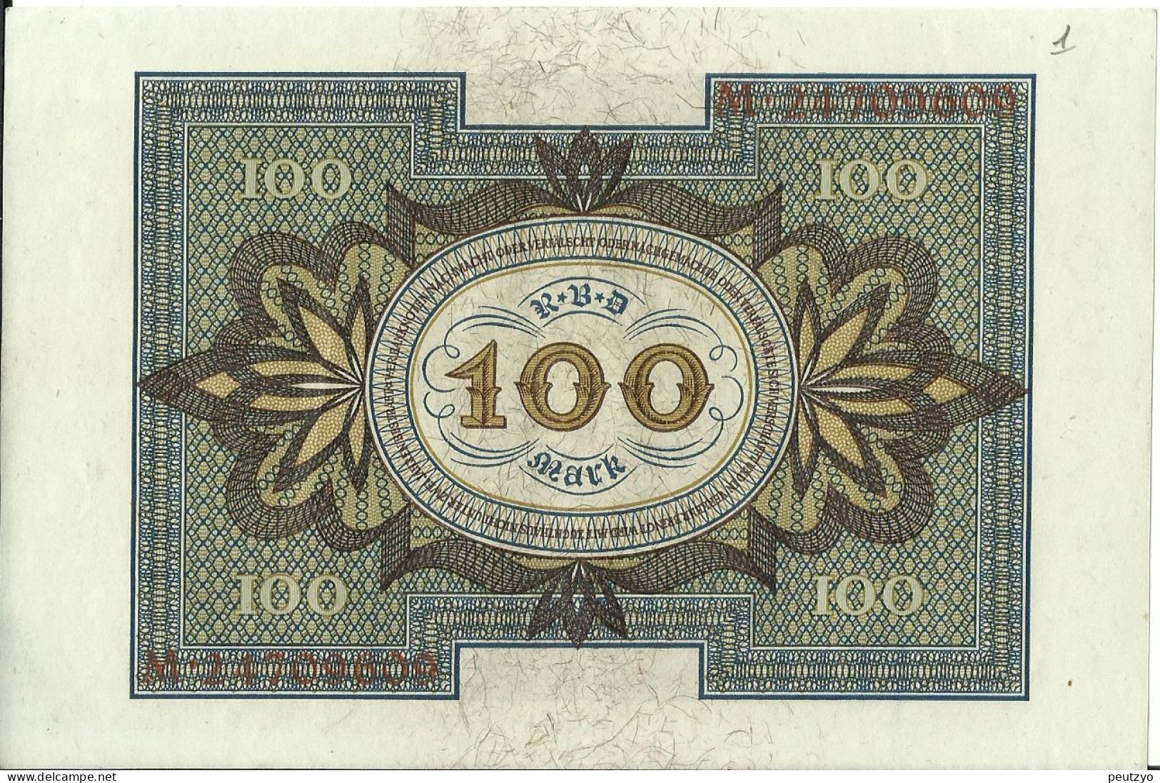 100 Mark 1-11-1920 - Allemagne Serie M- Billet Neuf  Neue Notiz   N°1 A83 - 100 Mark