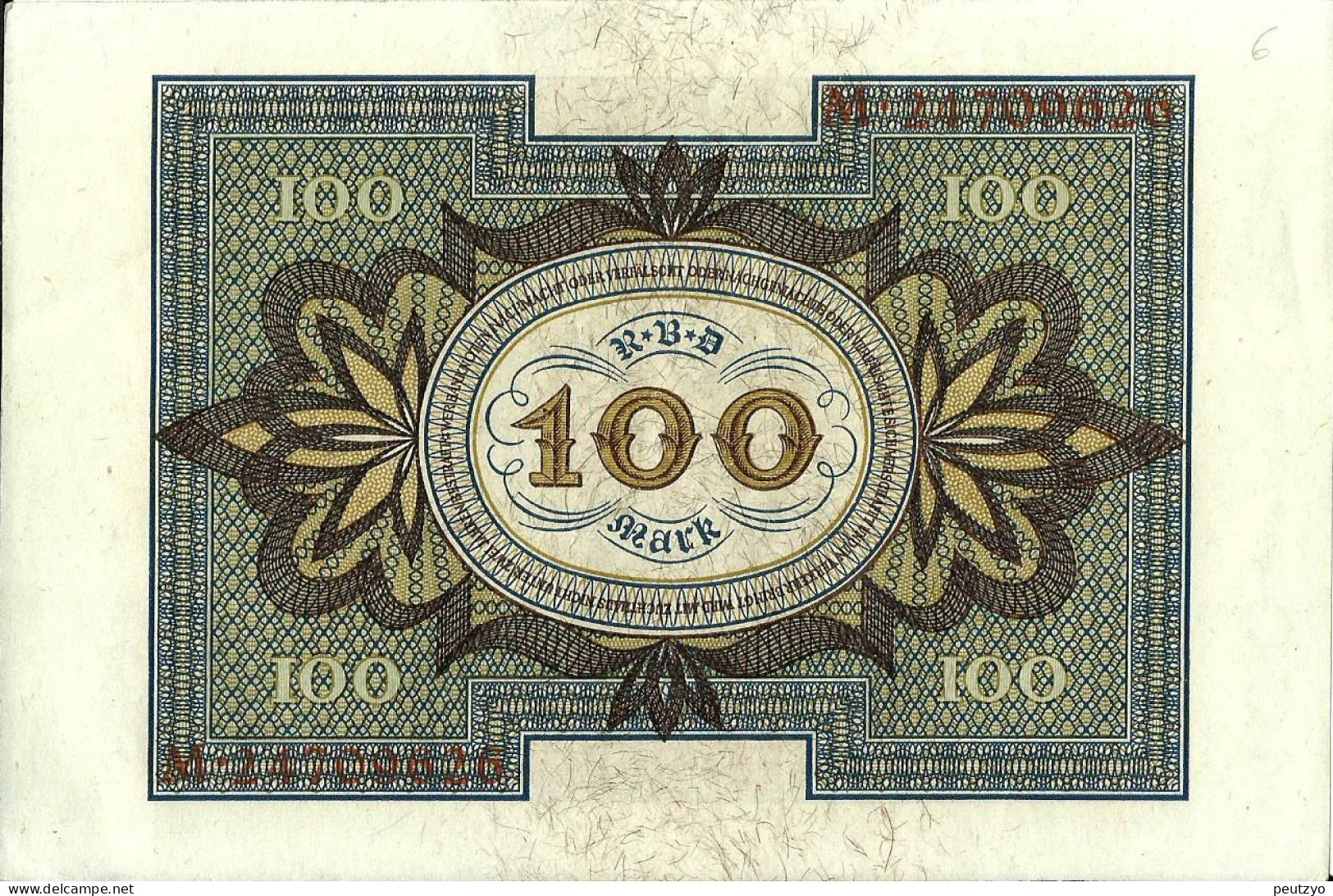 100 Mark 1-11-1920 - Allemagne Serie M- Billet Neuf  Neue Notiz   N°6 A83 - 100 Mark