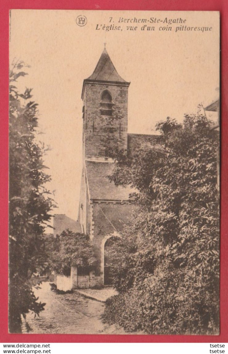 Berchem-Ste-Agathe - L'Eglise, Vue D'un Coin Pittoresque - 1938 ( Voir Verso ) / Destockage - St-Agatha-Berchem - Berchem-Ste-Agathe