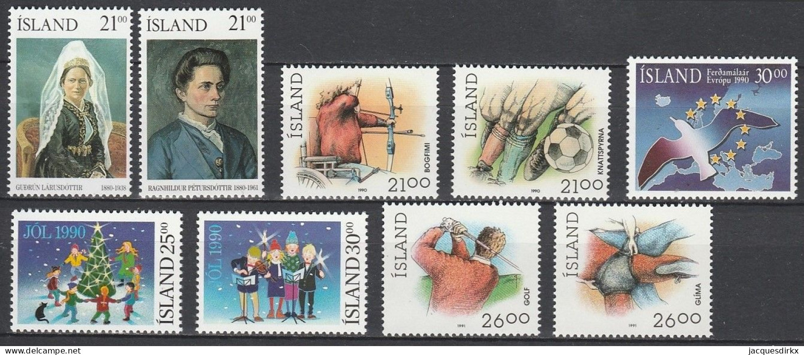 Iceland      .       Yvert    .    9 Stamps    .     **      .      MNH - Neufs