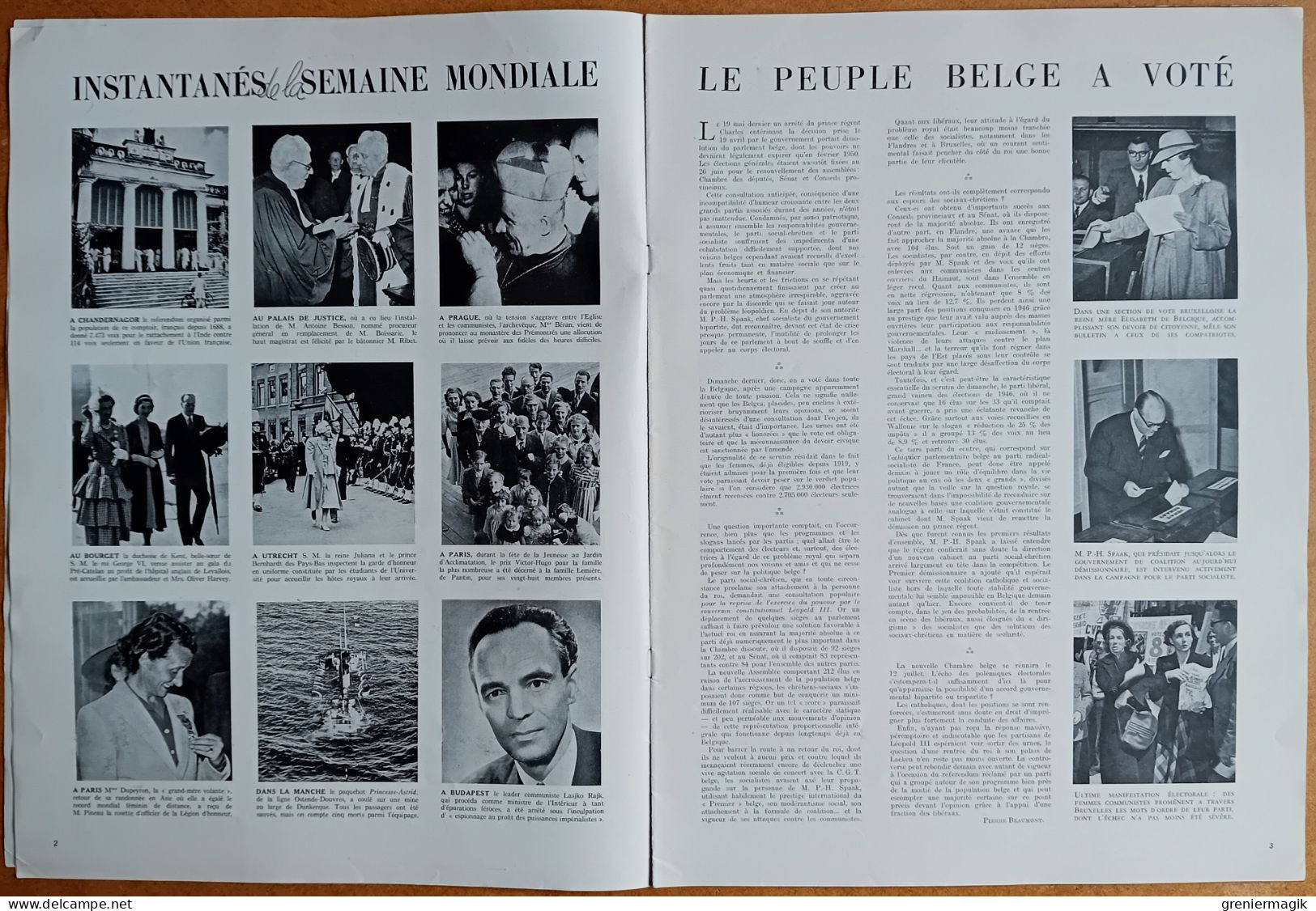 France Illustration N°194 02/07/1949 24h Du Mans/Syrie/Météorologie/Lutherie/La Musique à Bali/Corse/Rallye Aérien Anjou - Informations Générales
