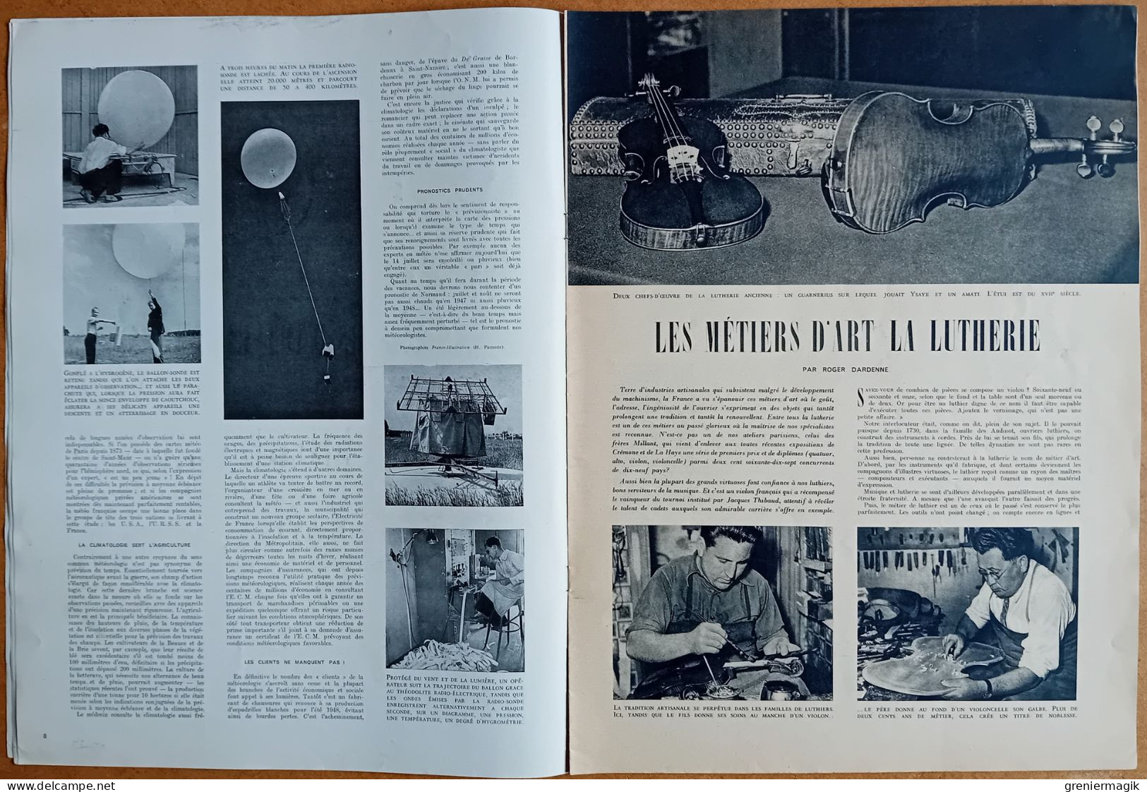 France Illustration N°194 02/07/1949 24h du Mans/Syrie/Météorologie/Lutherie/La musique à Bali/Corse/Rallye aérien Anjou