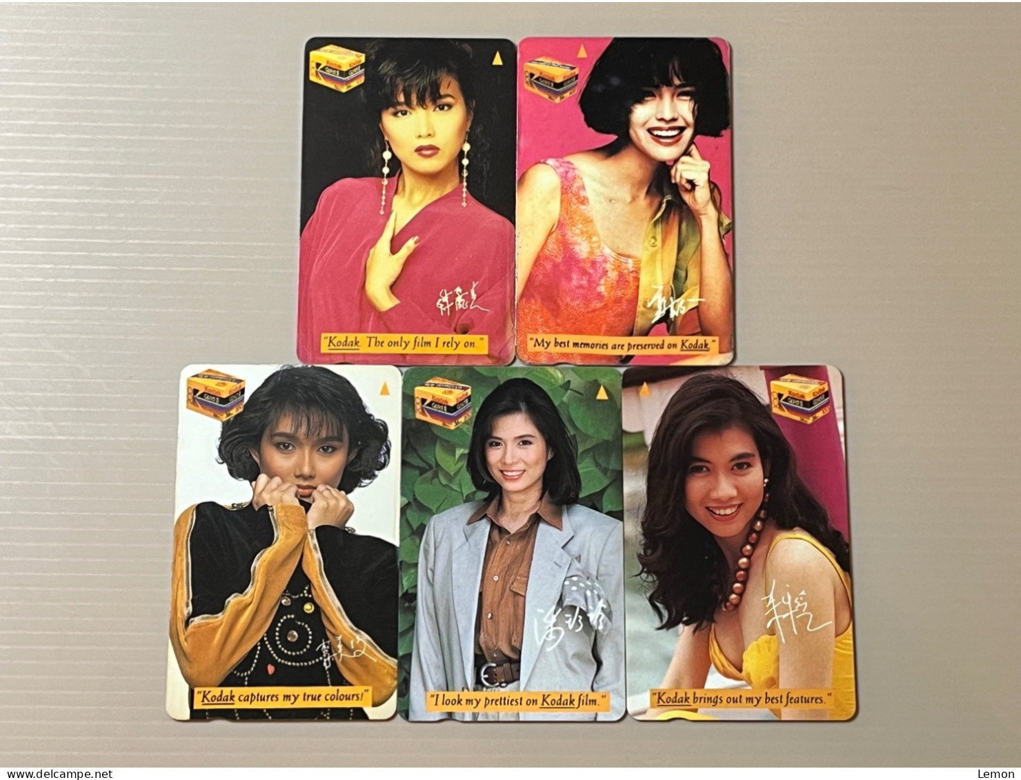 Singapore Telecom Singtel GPT Phonecard - Kodak Film - Top 5 Singapore Actresses, Set Of 5 Used Cards - Singapore