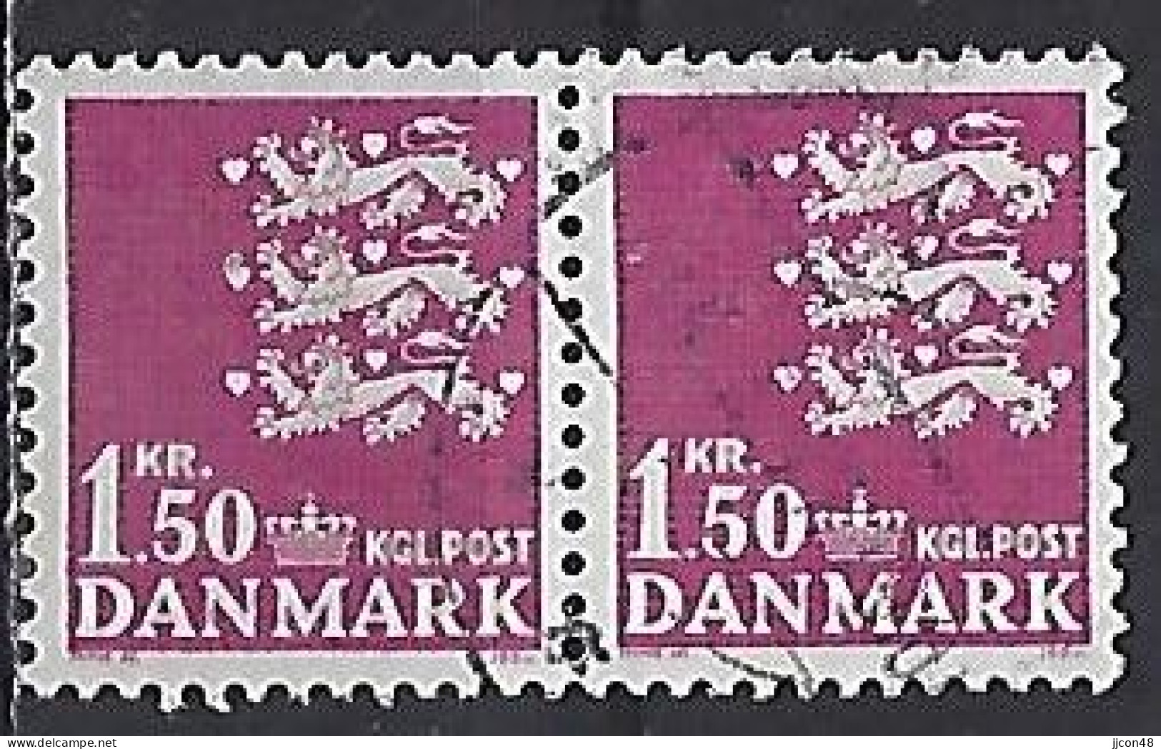 Denmark 1962  Three Lions (o) Mi.402 Y - Oblitérés