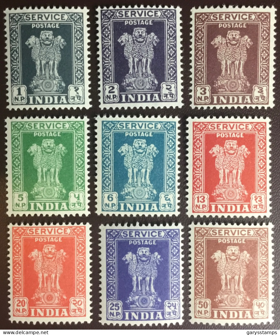 India 1957 Official Set MNH - Timbres De Service