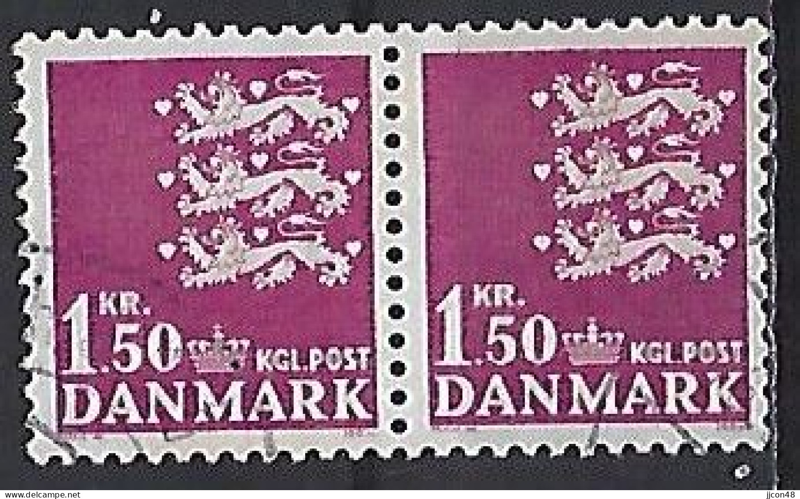 Denmark 1962  Three Lions (o) Mi.402 Y - Usati