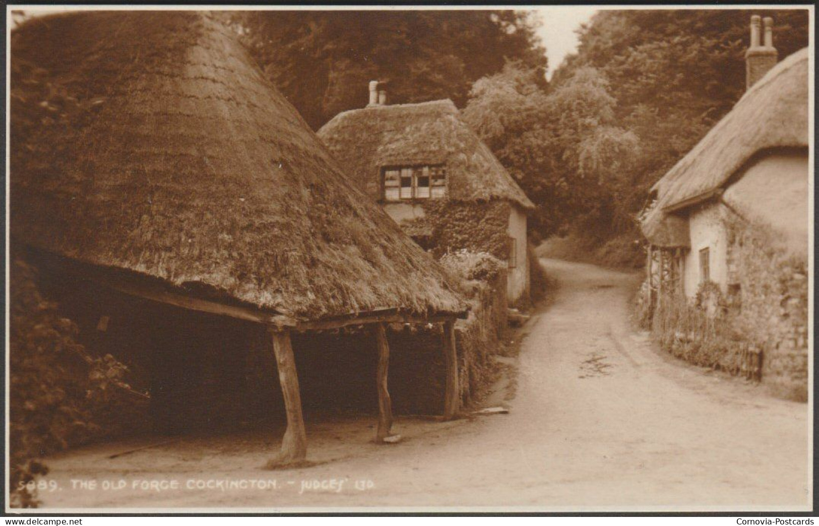 The Old Forge, Cockington, Devon, 1920 - Judges RP Postcard - Torquay