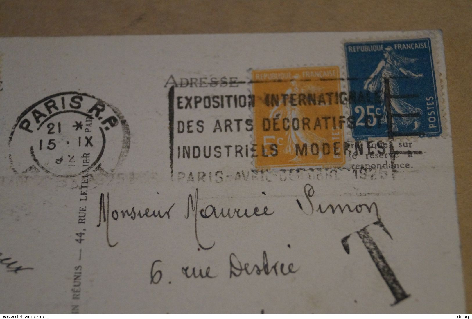 Superbe Envoi De 1924,avec Timbre Taxe, Pour Collection - Covers & Documents