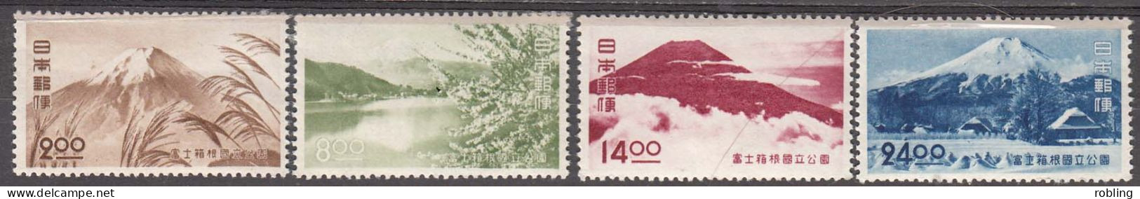Japan 1949  Mountains  Michel 452-55  MNH 30989 - Berge