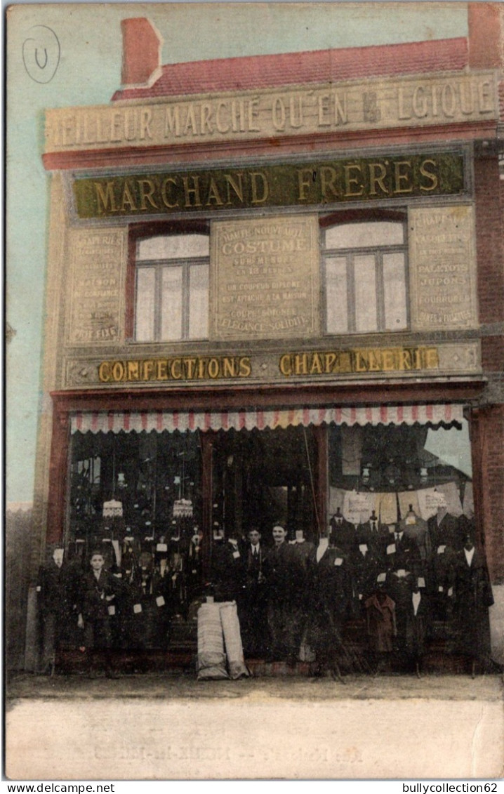 CPA - SELECTION - NOEUX LES MINES  -  Marchand Frères Nouveauté Confections Chapellerie -  Rue Nationale - Noeux Les Mines