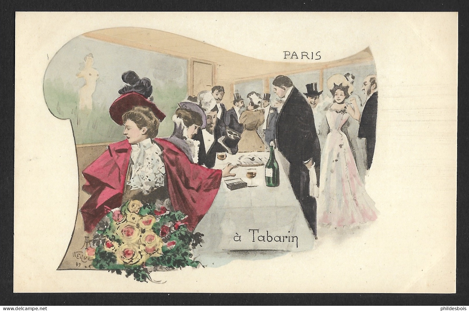 PARIS CABARET TABARIN  Illustrateur WEILUC (état Luxe) - Cafés, Hotels, Restaurants