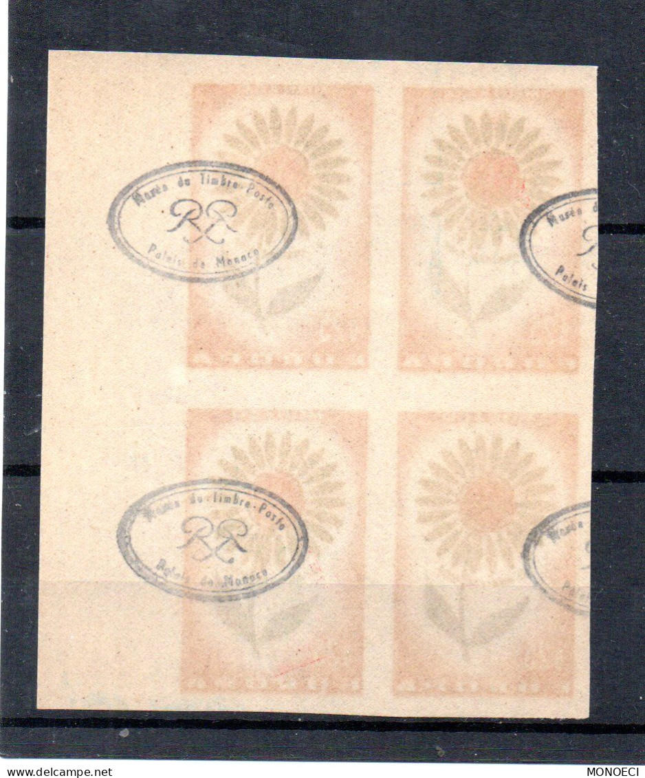 MONACO -- MONTE CARLO -- NON DENTELE -- Bloc De 4 Timbres 25 C. -- EUROPA 1964 -- Neuf ** - Varietà