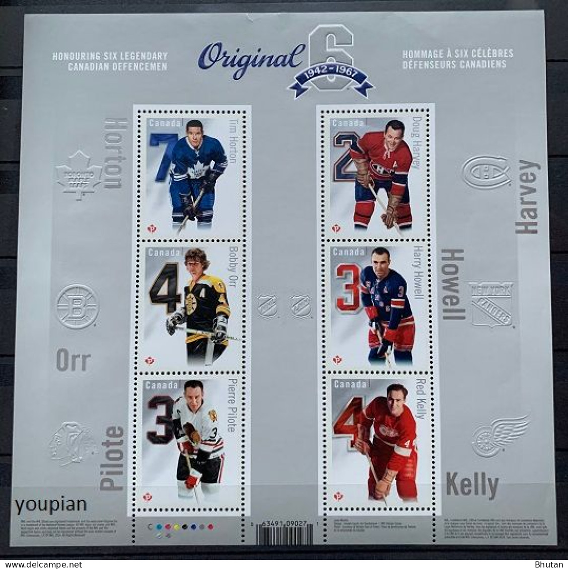 Canada 2014, Original 6 - Hockey, MNH S/S - Ongebruikt