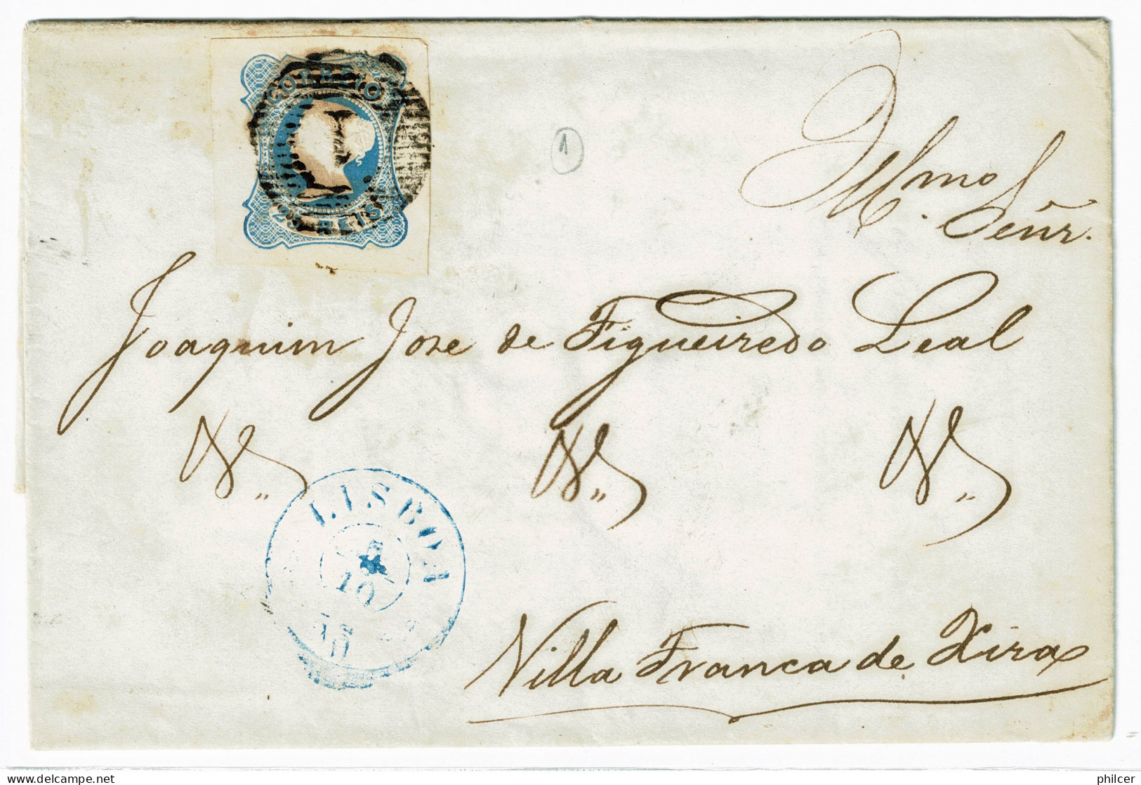 Portugal, 1855, # 2, Para Vila Franca De Xira - Briefe U. Dokumente