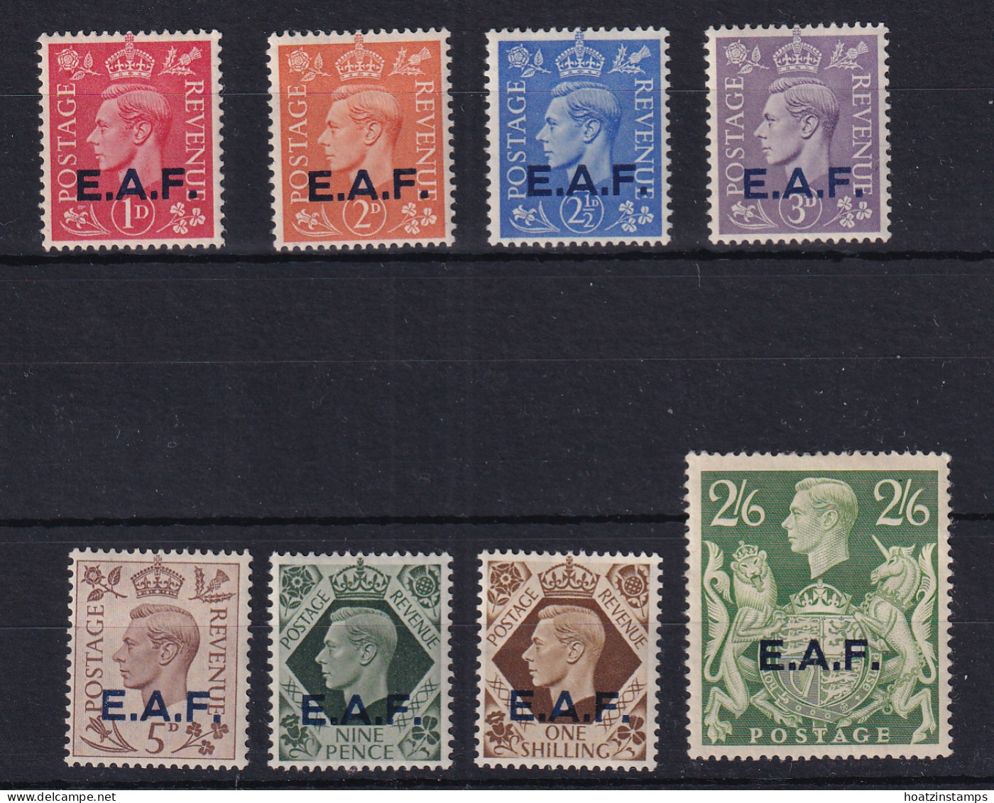 Somalia: 1943/46   KGVI 'E.A.F.' OVPT P/Set  SG S1-S9 (excl. S6)     MH - Somalie