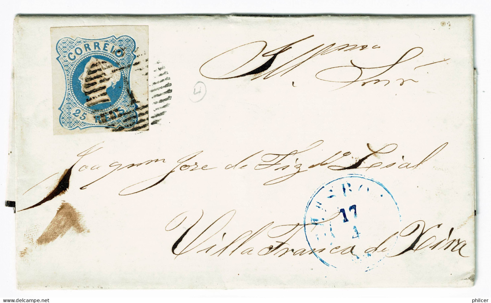 Portugal, 1854, # 2, Para Vila Franca De Xira - Lettres & Documents