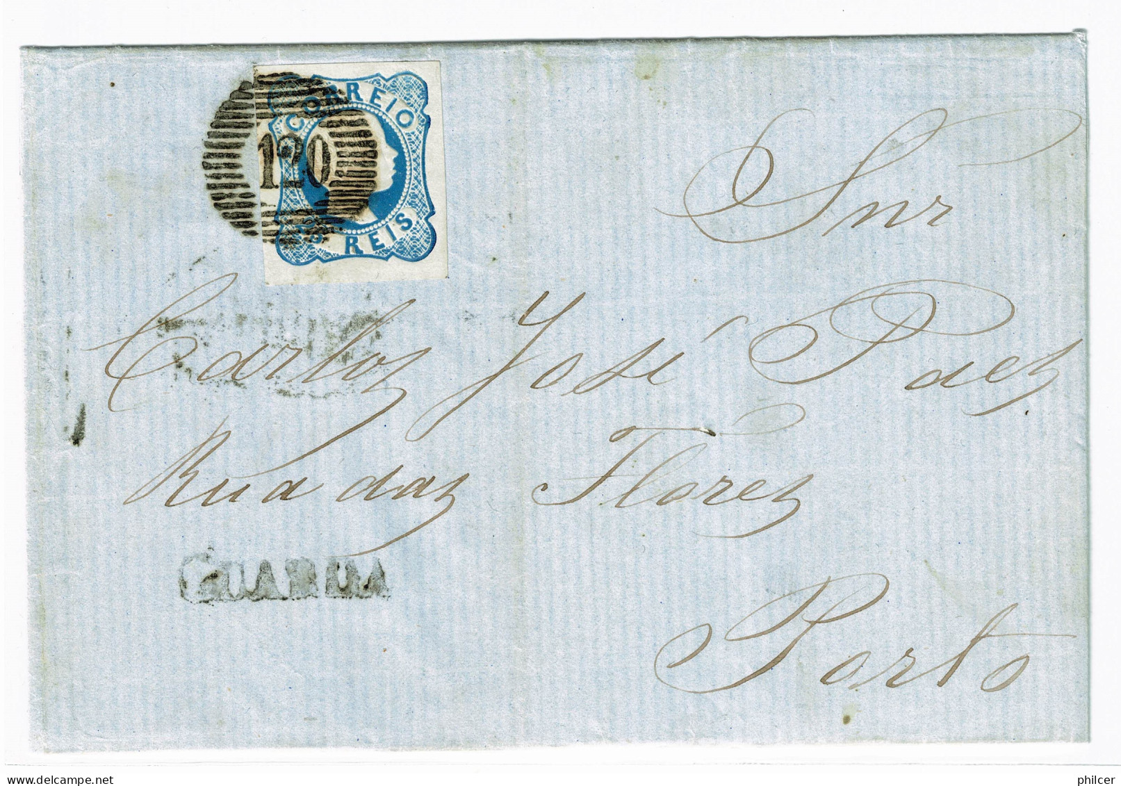 Portugal, 1857, # 12, Para O Porto - Covers & Documents