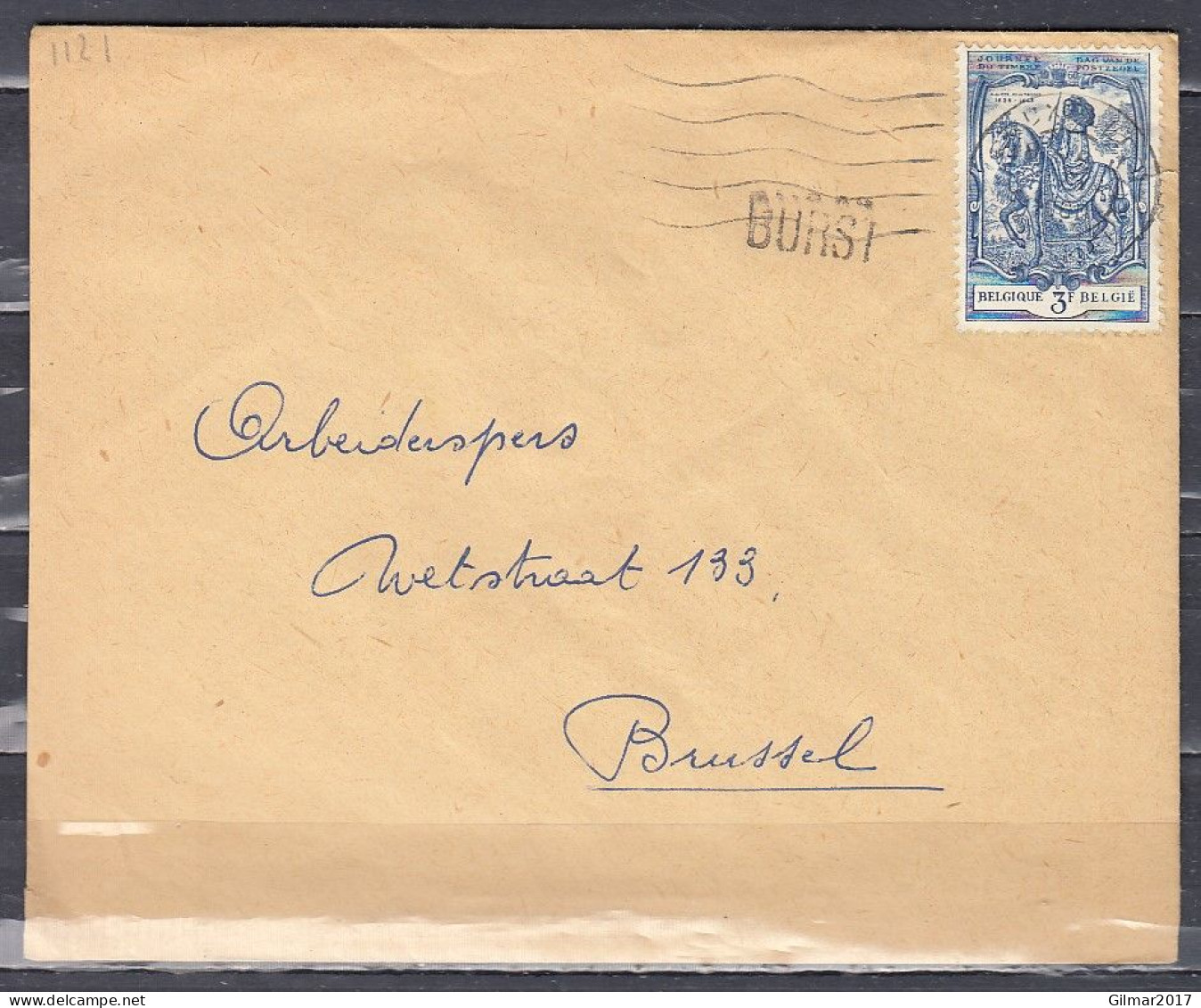 Brief Van Bruxelles Naar Brussel Met Langstempel Burst - Linear Postmarks