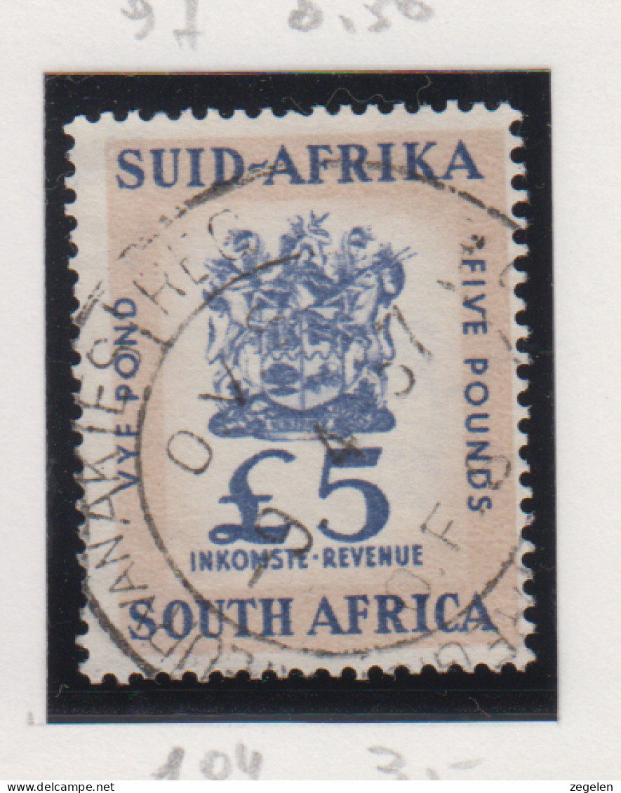 Zuid-Afrika Fiskale Zegel(revenue) Cat. J Barefoot: Revenue JAAR 1955 Nr . 104 - Other & Unclassified