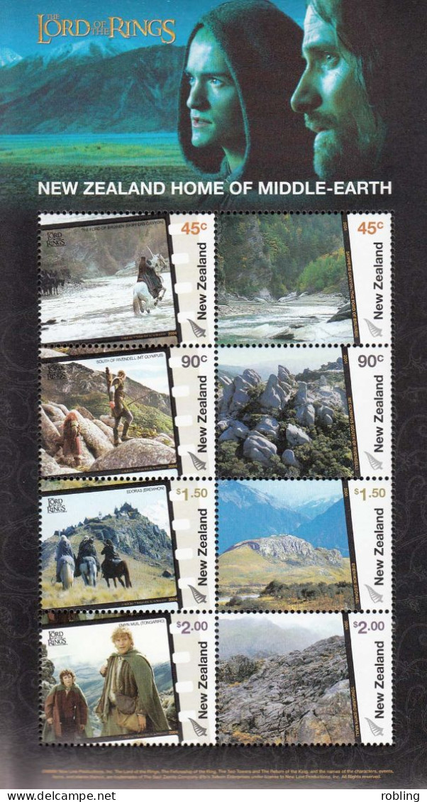 New Zealand 2004  Mountains /Lord Of The Rings Michel 2189-96  MNH 30999 - Mountains