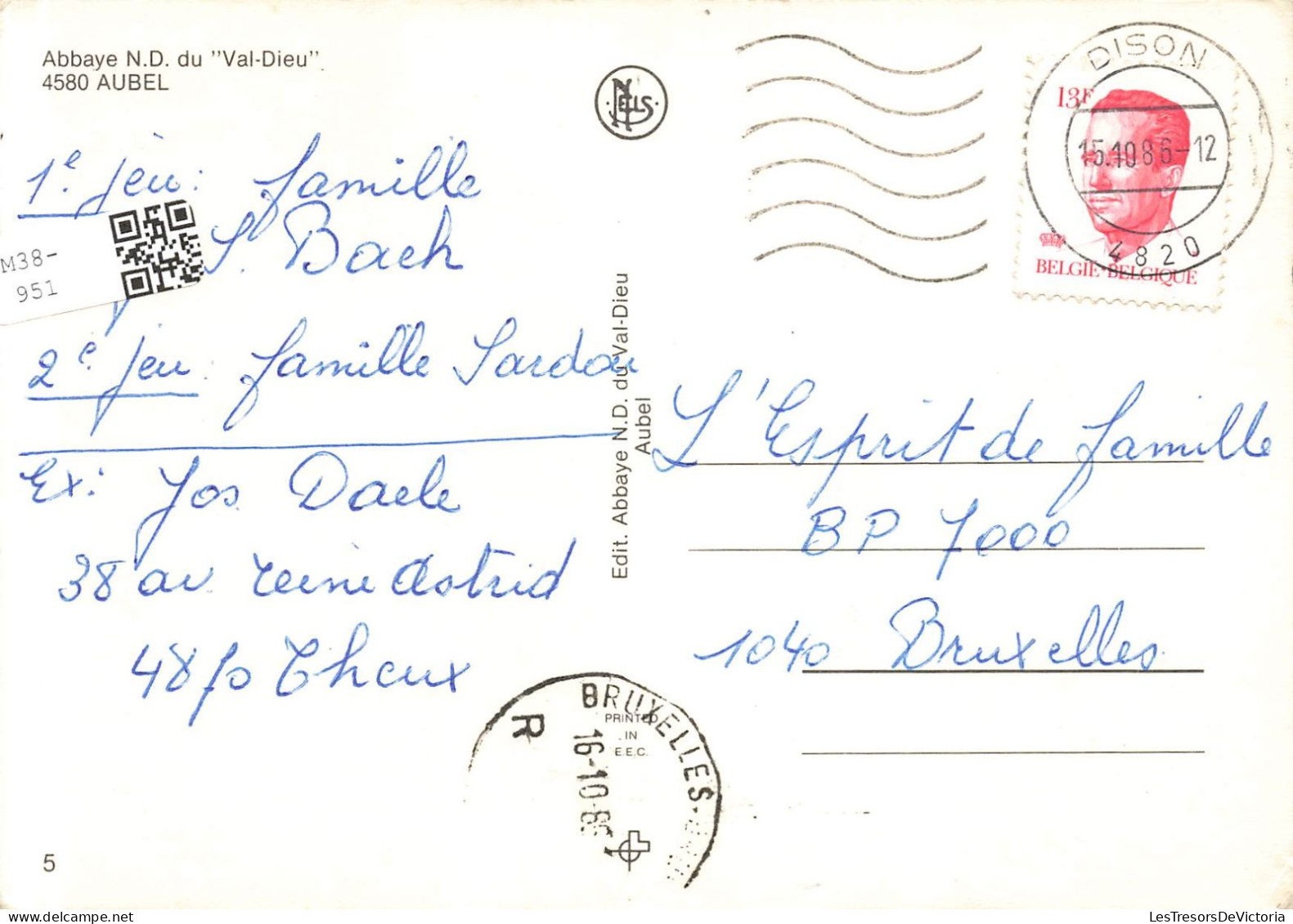 BELGIQUE - Abbaye N D Du "Val-Dieu" 4580 Aubel - Carte Postale - Autres & Non Classés